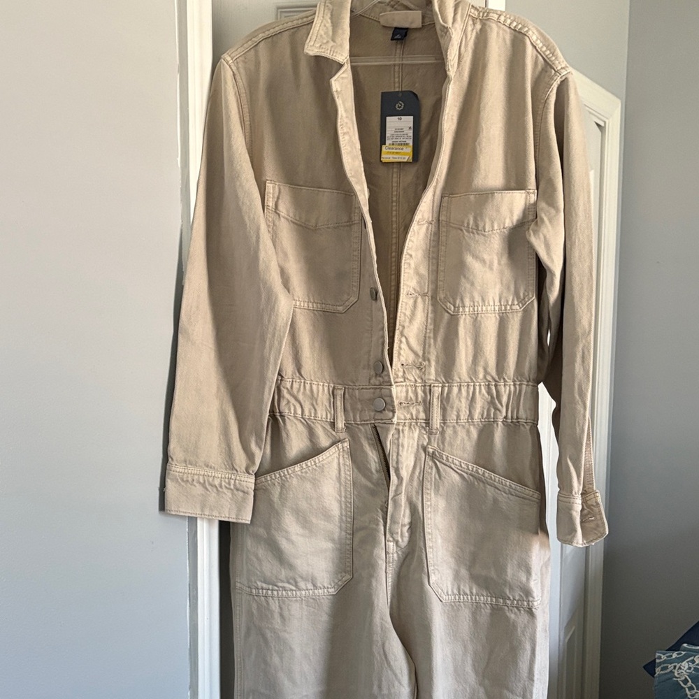 Tan Utility Jumpsuit